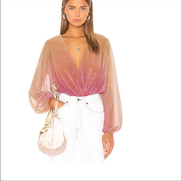 Song of Style Ombré Pink Inez Bodysuit Sz XS NEW - Picture 1 of 11